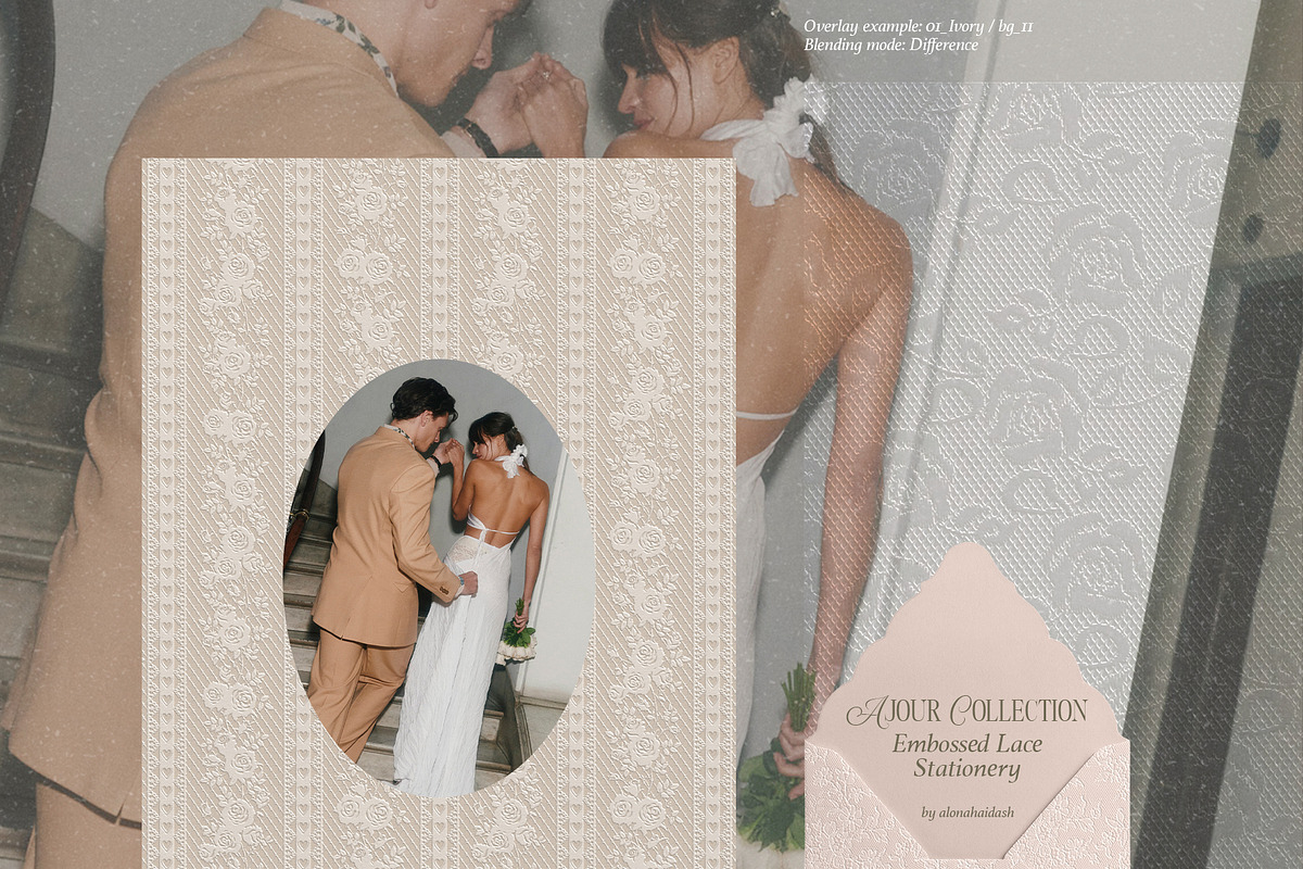 Ajour Embossed Lace Stationery, a Texture Graphic by alonahaidash (Photo 15 of 16)