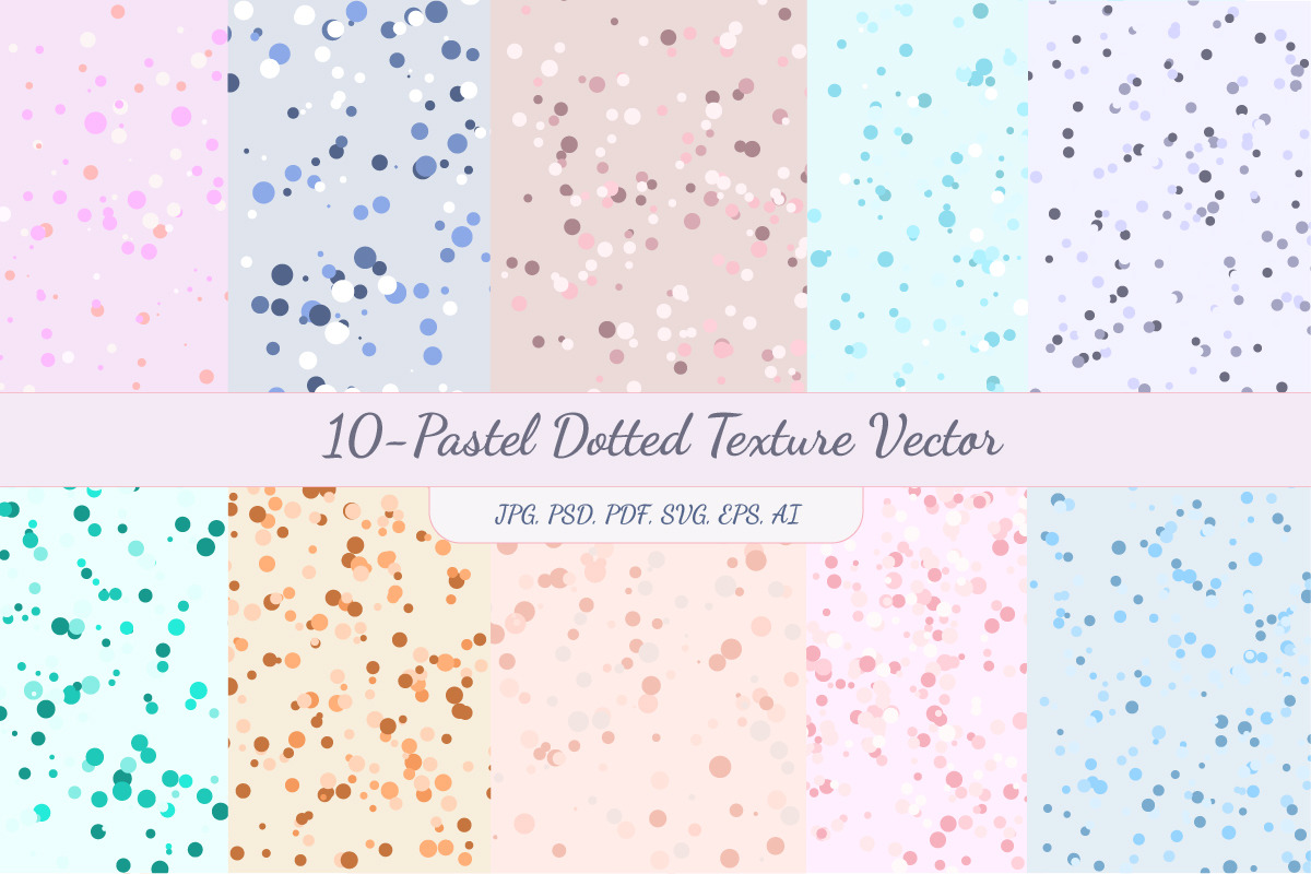 Pastel Dotted Texture Digital Papers, a Texture Graphic by DESIGNSKIT