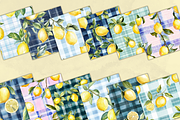 Lemons with Plaid Seamless Pattern, a Pattern Graphic by Paper & Pattern Studio (Thumbnail 2 of 9)