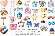 Retro Father's Day PNG Clipart, a Seasonal Illustration by Designking (Thumbnail 1 of 5)