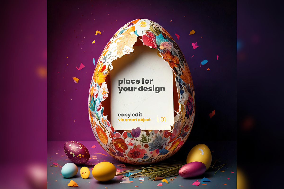 Easter Eggs Mockups, a Product Mockup by Luuqas Design (Photo 7 of 10)