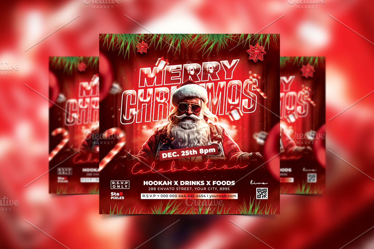 10 Christmas Party Flyer Bundle, a Flyer Template by StarPixles11 (Photo 8 of 12)