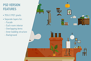 Townhouse Section Illustration, an Illustration by Masha Tace (Thumbnail 6 of 6)