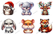 Grumpy Animals Clipart Bundle, an Illustration by designcity5 (Thumbnail 2 of 5)