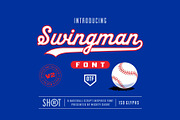 Swingman V2 Baseball Font, a Font by MightySHORT (Thumbnail 1 of 7)