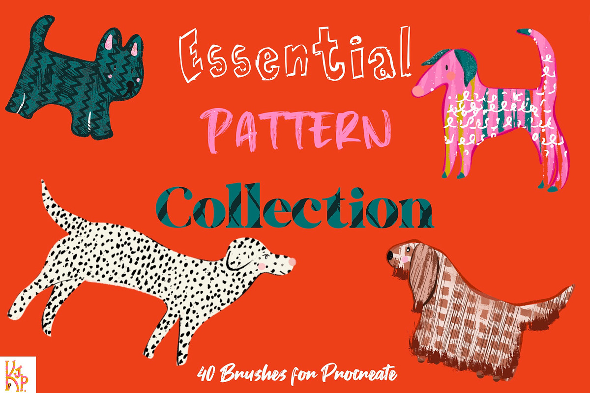 Procreate Essential Pattern Brushes, a Brush Add-On by KJP Designs (Photo 1 of 9)