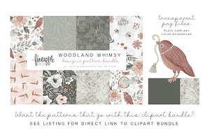 WOODLAND WHIMSY CLIPART BUNDLE DH