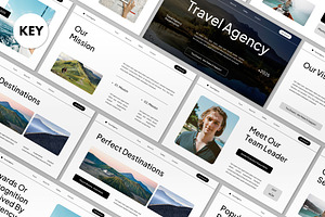 White Black Travel Agency Keynote, a Presentation Template by graphicook