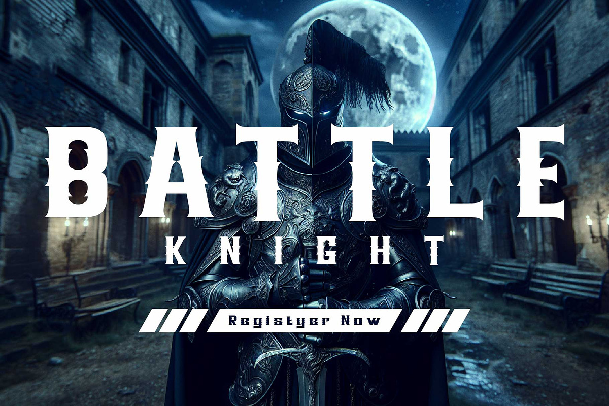 Knightshade – Blackletter Font, a Blackletter Font by kangfont Studio (Photo 6 of 10)