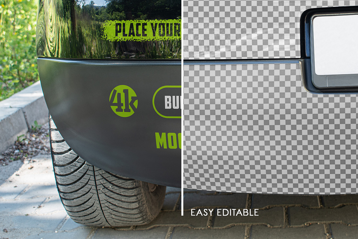 Bumper Sticker Mockup, an Advertising Mockup by Country4k (Photo 2 of 2)