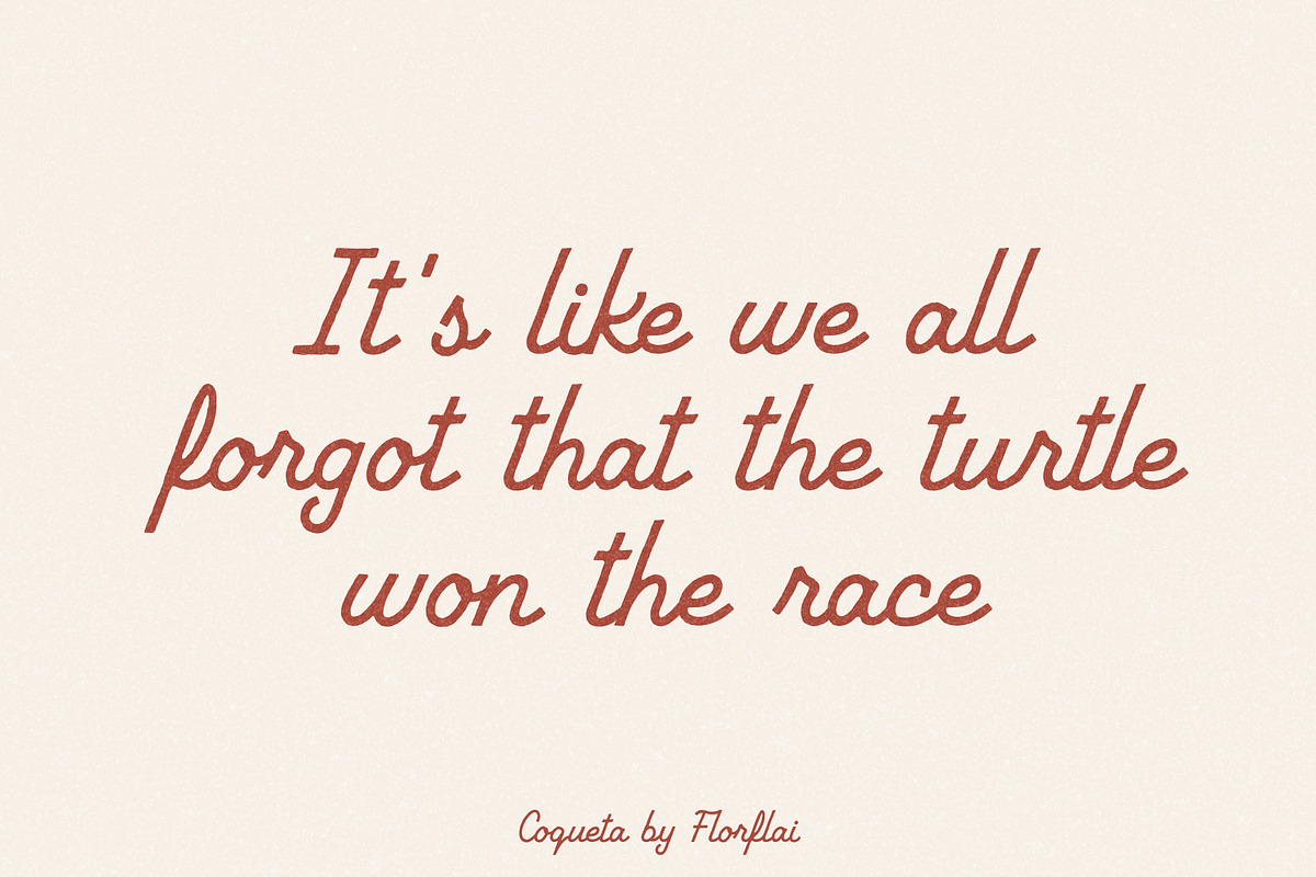 Coqueta font, a Script Font by Florflai (Photo 2 of 5)