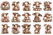 Whimsical Easter Cow Clipart Png, an Illustration by Craft Nest (Thumbnail 6 of 11)