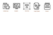 Art and Design Icon Pack, an Outline Icon by Tekuni (Thumbnail 5 of 10)