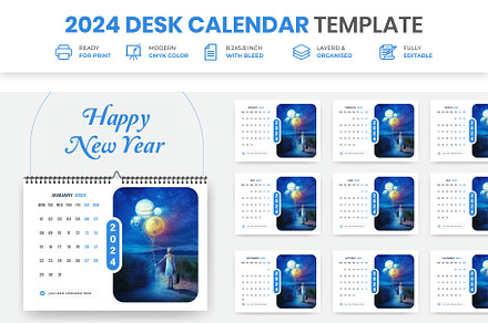 Business Desk Calendar Plan 2024