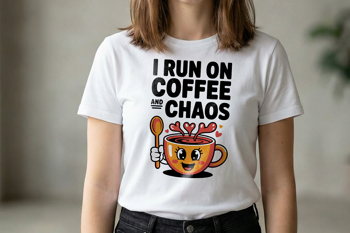 offee And Chaos Retro Quote Design, an Object Graphic by Annudesign (Photo 4 of 10)
