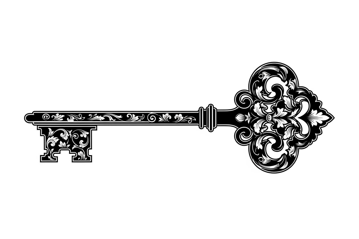 Ornamental Vintage Key SVG Bundle, an Illustration by Gaye Art (Photo 20 of 31)