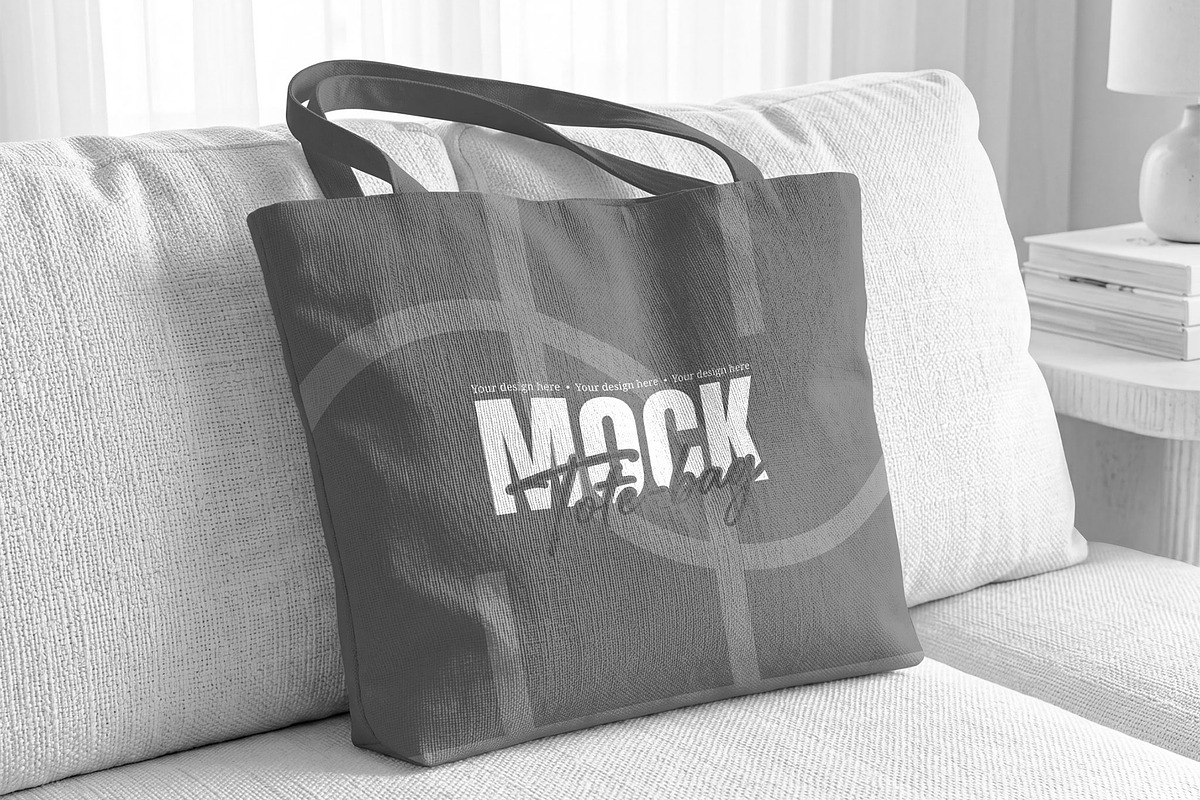 Tote Bag Mockup Template, a Merchandise Mockup by graphypix (Photo 4 of 4)