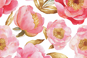 Peony Watercolor Patters Set, a Pattern Graphic by LoveDesignShop (Thumbnail 6 of 6)