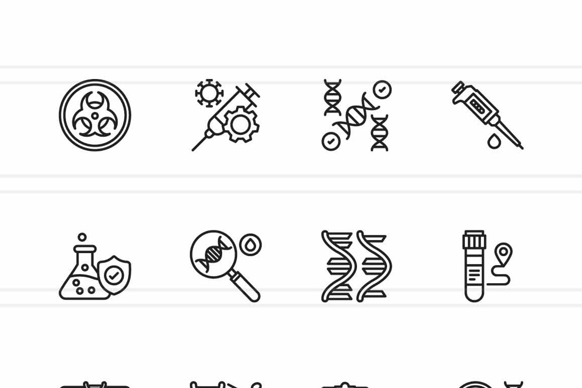 Biotechnology & Genetic Engineering, an Outline Icon by IconBunny (Photo 2 of 2)