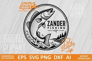 Trout Fishing SVG