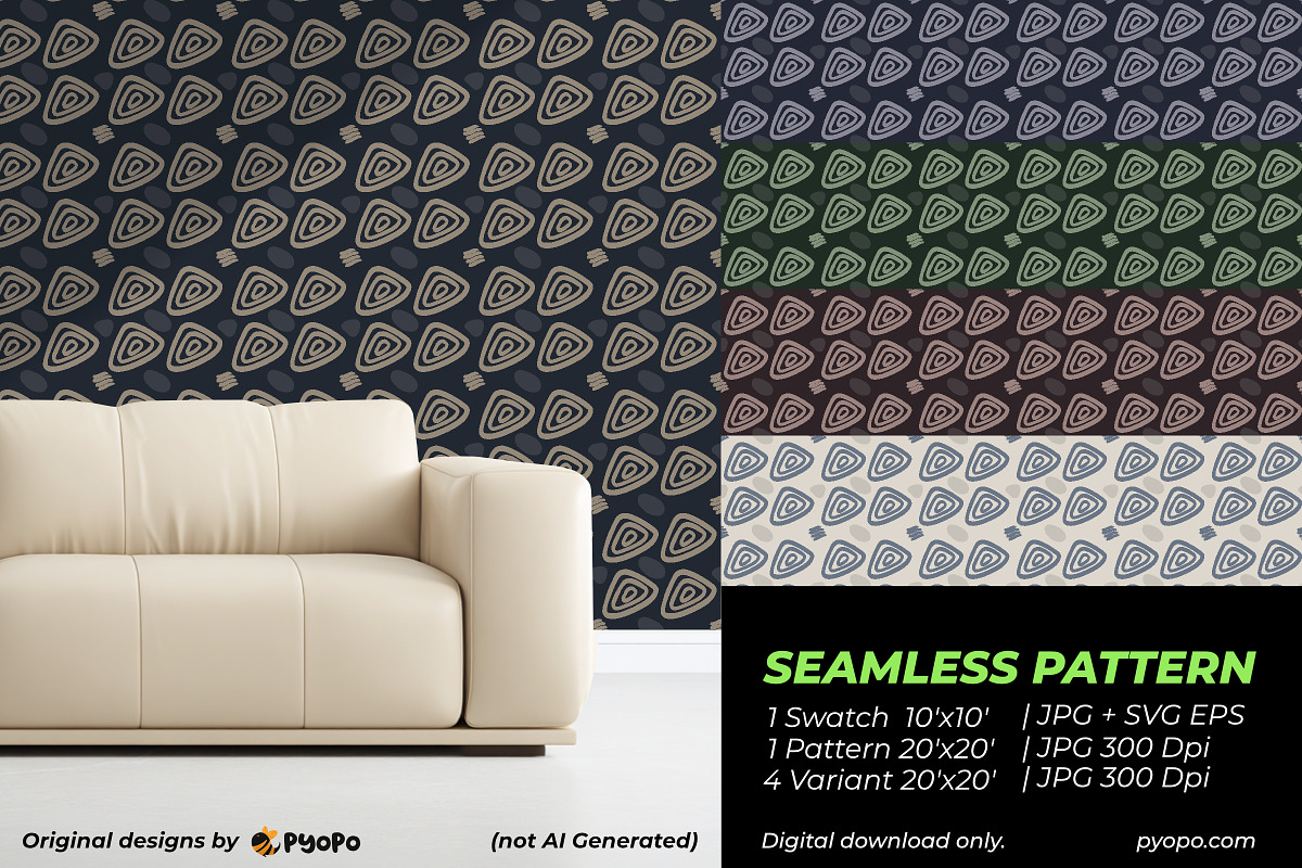 Concentric Flow Pattern, a Pattern Graphic by Pyopo (Photo 2 of 3)