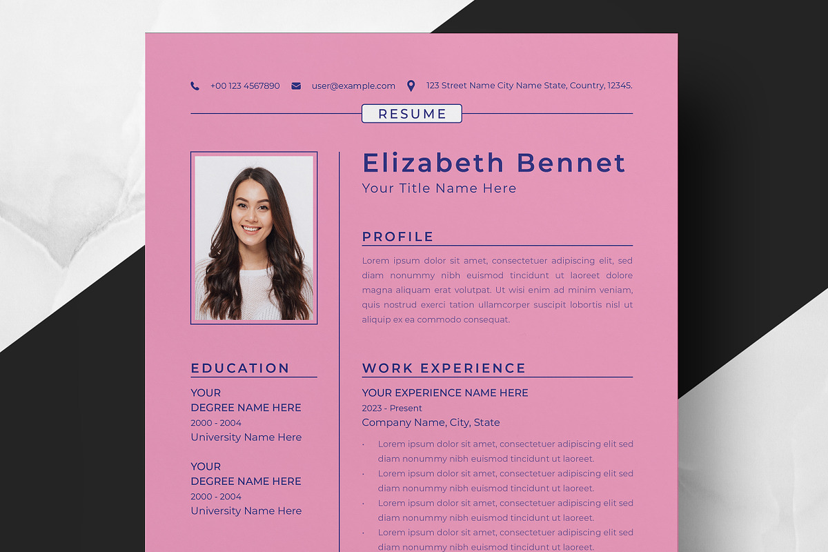 Sleek CV Template for Professionals, a Resume Template by ResumeInventor (Photo 1 of 5)