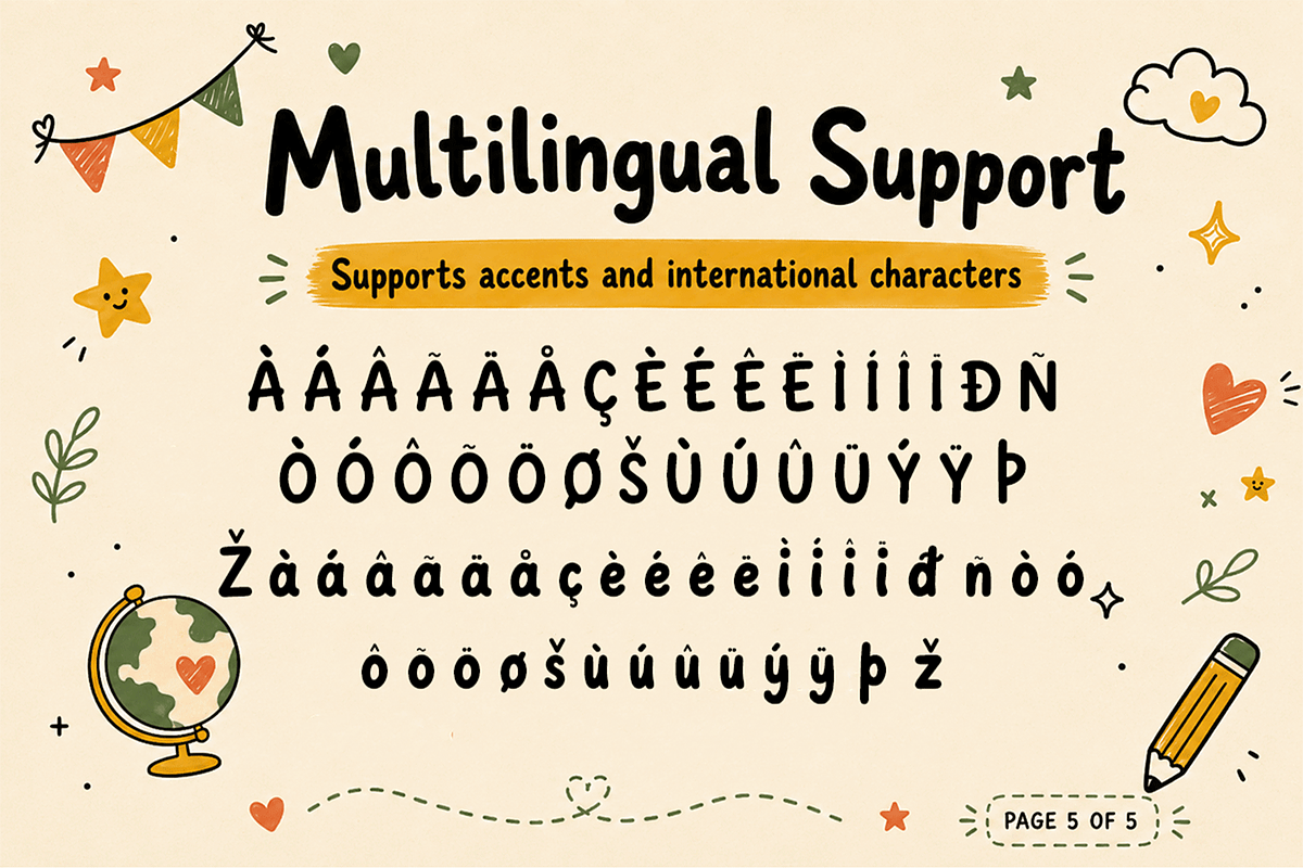 Doodle Day - Cute Handwritten Font, a Handwritten Font by overlaytemplates (Photo 5 of 5)
