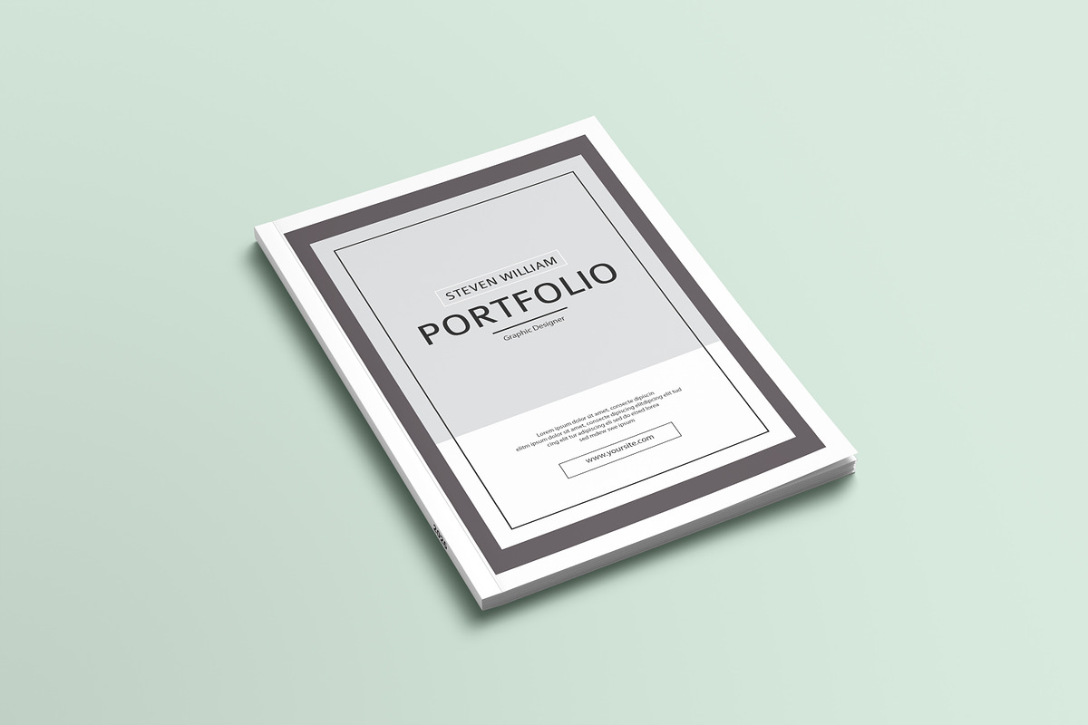 Minimal Portfolio Brochure Template, a Brochure Template by retrographix (Photo 11 of 11)