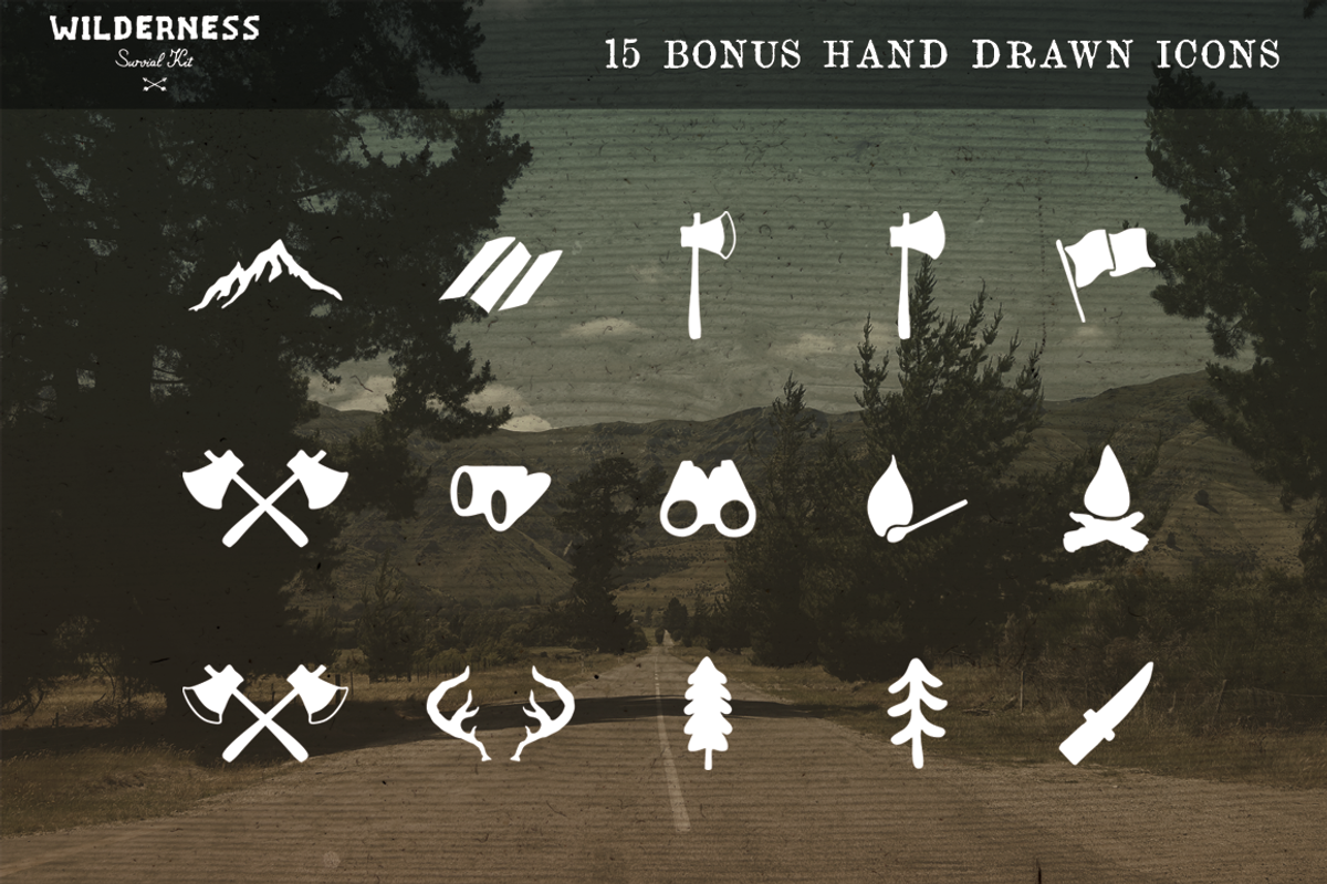 6 Hand Drawn Logos + Bonus Icons preview 3