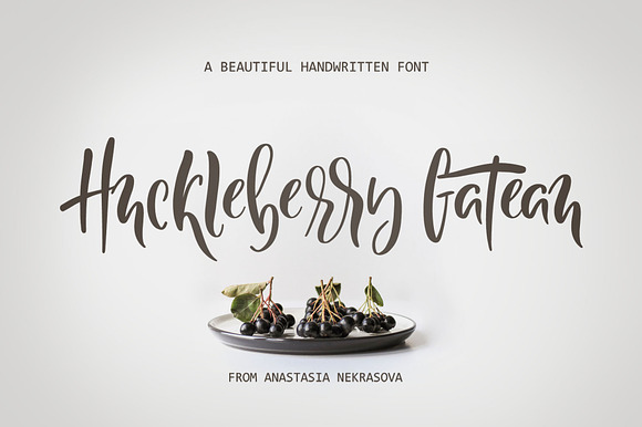 NEW! Huckleberry Gateau Font preview 8