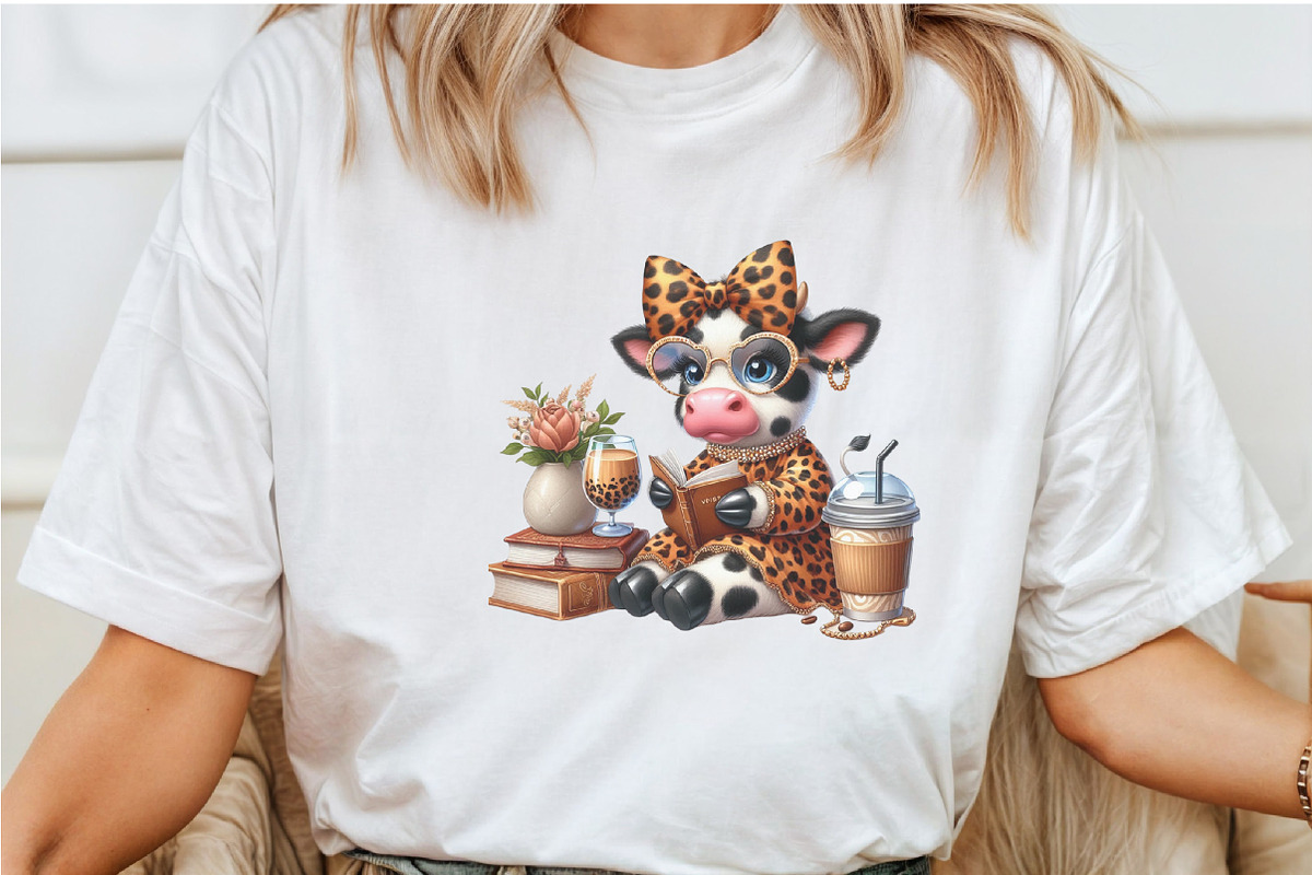 Watercolor Funny Cow Coffee Cup Clip, a Seasonal Illustration by Rose Art (Photo 3 of 4)
