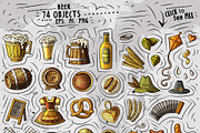 Beer Fest Cartoon Doodle Big Pack, an Object Graphic by BALABOLKA (Thumbnail 3 of 9)
