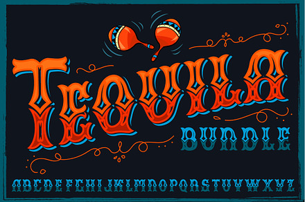 Tequila bundle, font, mascots & more, a Serif Font by VioSilent