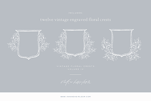 Vintage Floral Crest Set Vol. 4