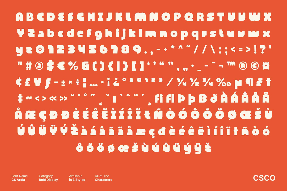 CS Arola – Bold Display Font, a Sans Serif Font by Craft Supply Co. (Photo 8 of 8)