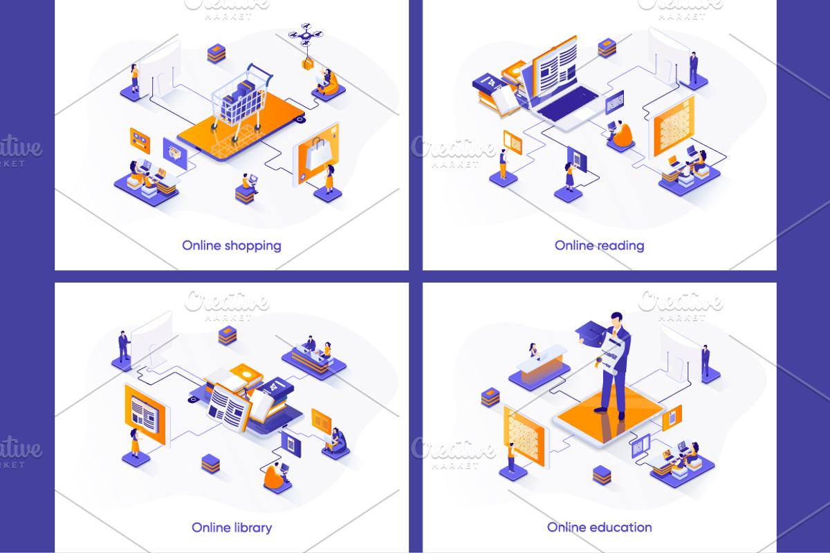Isometric Concept Illustration Kit, a Templates & Theme by alexdndz (Photo 18 of 26)