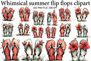 whimsical summer flip flops clipart, an Illustration by Designworld (Thumbnail 1 of 6)