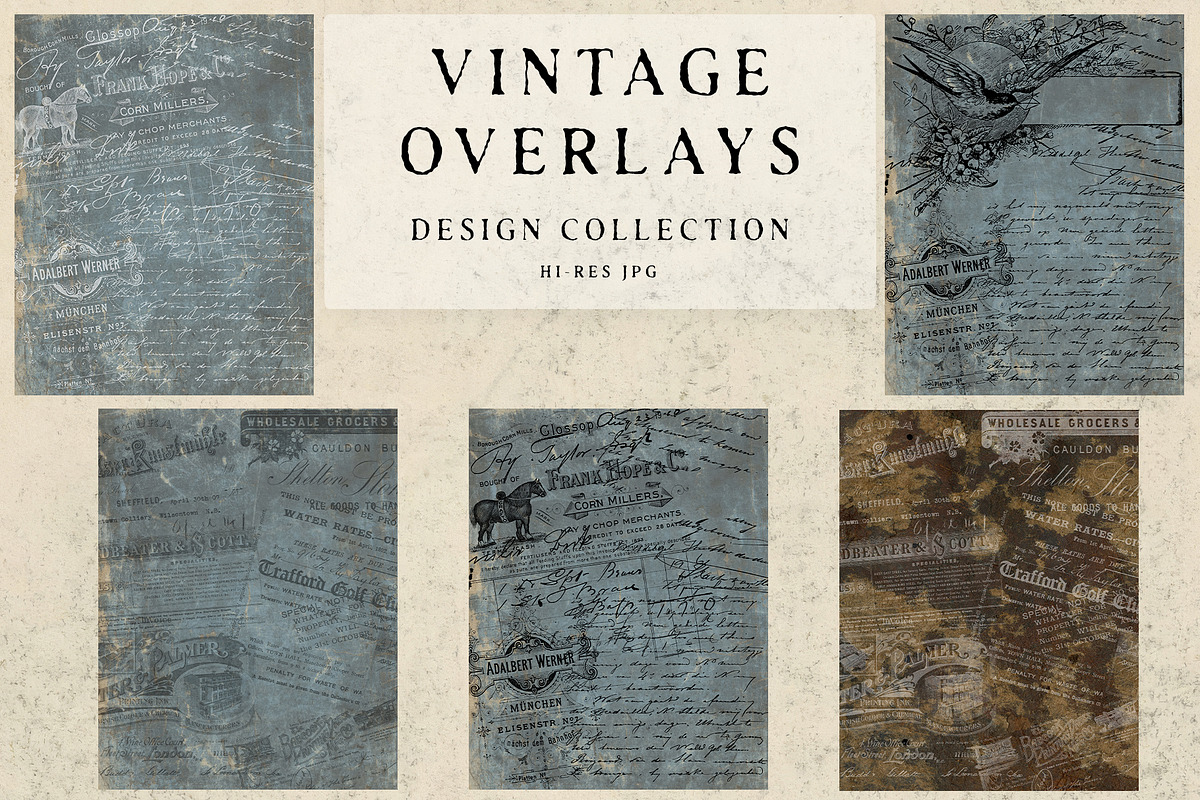 Vintage Overlays & Stamp Pack, a Decorative Illustration by Century Library (Photo 2 of 15)