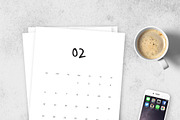 Twenty Seventeen Numbered Calendar, a Stationery Template by Made By Hamilton (Thumbnail 4 of 5)