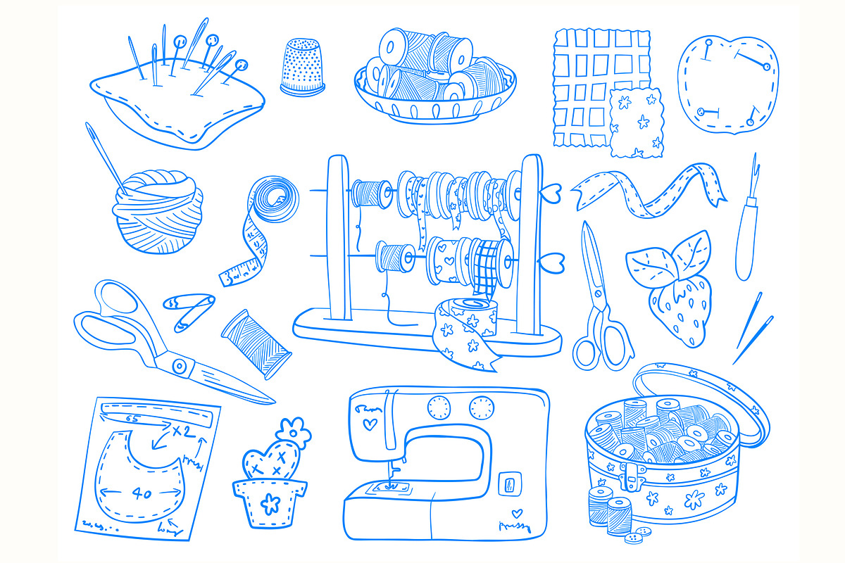 Sewing machine craft Lineart, a Work Illustration by Carpet Tapete Pretzel (Photo 3 of 6)