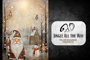 Christmas Theme PNG & A4 Background