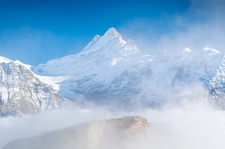Mountain scene in the Switzerland