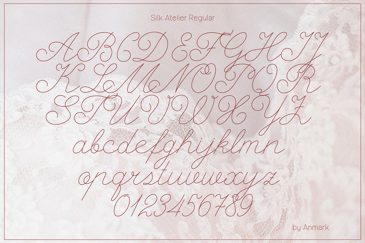 Silk Atelier Stitched Script Font, a Script Font by AnMark (Photo 9 of 13)