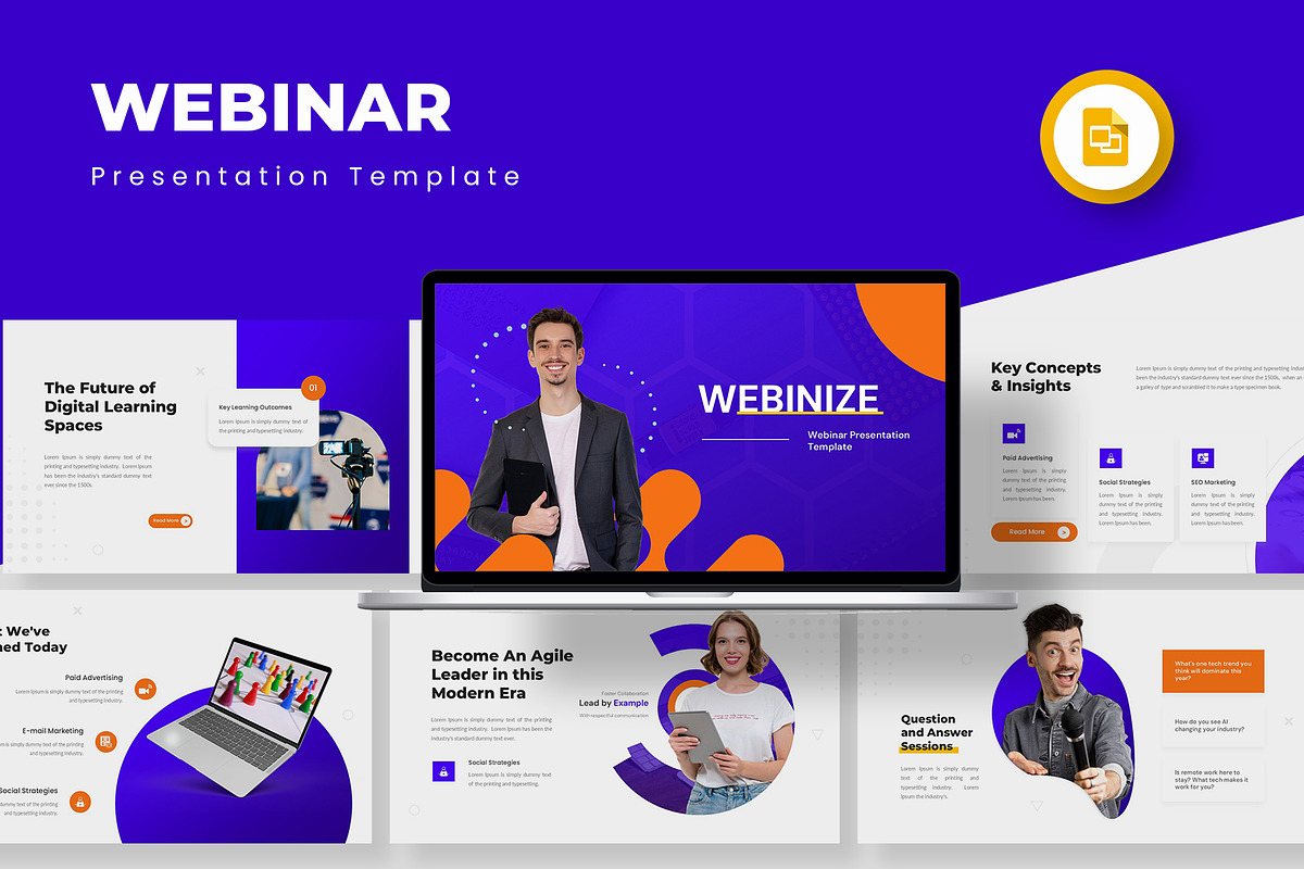Webinar Presentation Google Slides, a Presentation Template by Premast (Photo 1 of 3)