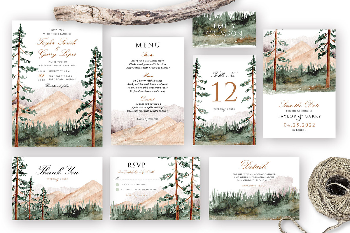Mountain View - Wedding Suite, an Invitation Template by wulano (Photo 1 of 6)