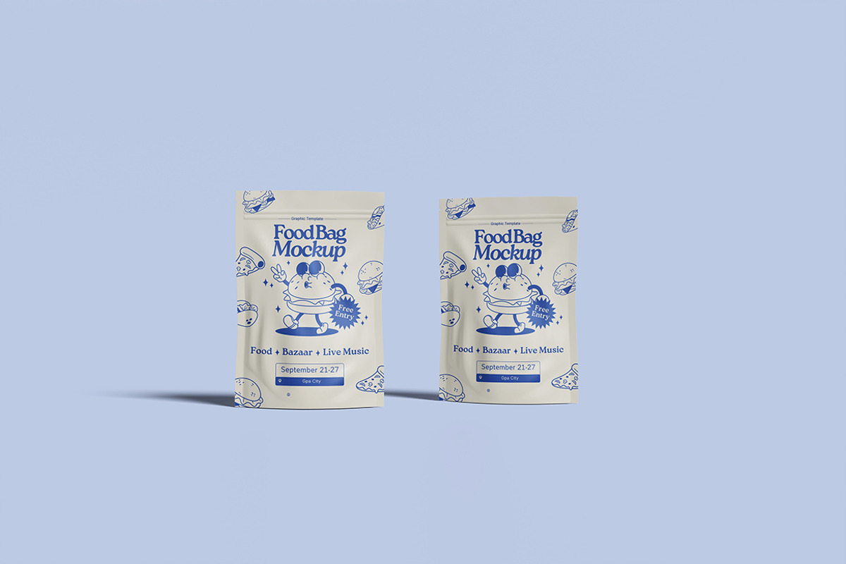 Food Bag Mockup, a Packaging Mockup by seulangagraphic (Photo 5 of 5)