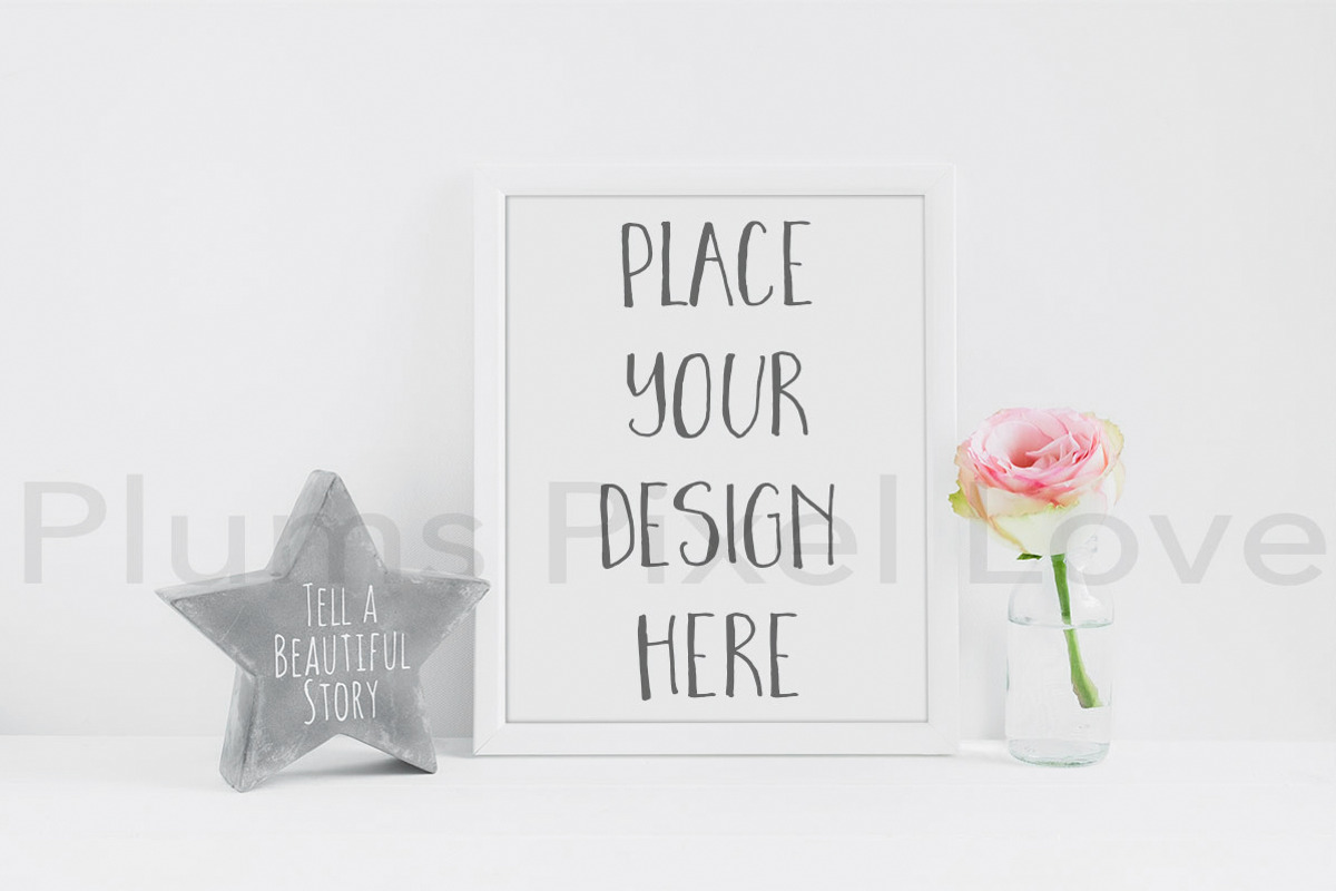 Floral Frame Mockups Mini Bundle, a Print Template by Plums Pixel Love (Photo 2 of 4)