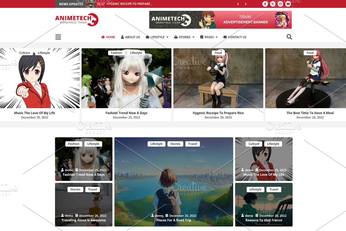 Anime & Manga Elementor Template, a WordPress Template by HasnainDEV (Photo 2 of 4)