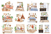 Bohemian House Watercolor Set, an Animal Illustration by Natalia Fedorova (Thumbnail 16 of 21)