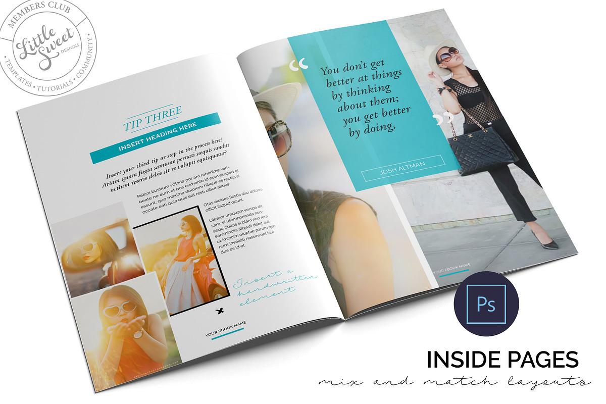 eBook Template Photoshop, a Magazine Template by Little Sweet Designs (Photo 7 of 9)